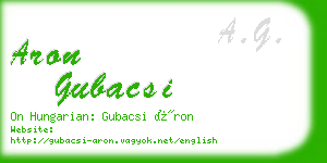 aron gubacsi business card